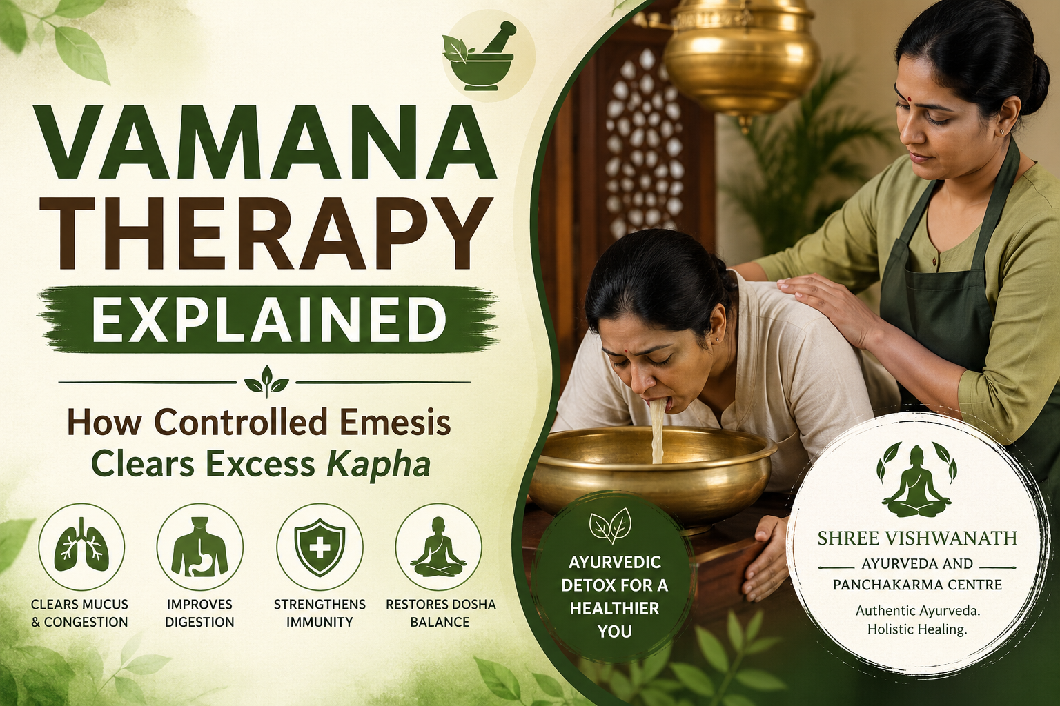 Vamana Therapy Explained: How Controlled Emesis Clears Excess Kapha